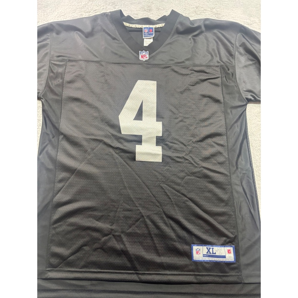 Derek Carr #4 NFL Pro Line‎ Las Vegas Raiders Jersey Black Mens XL-Tall New